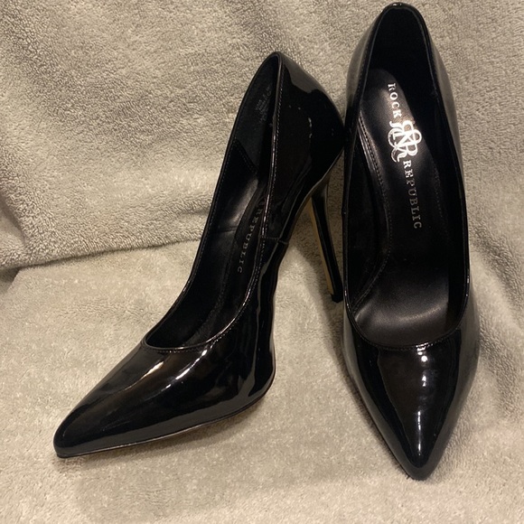 Rock N Republic black patent Leather stilettos, size 8 - Picture 2 of 6